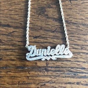 Danielle Gold & Diamond Nameplate